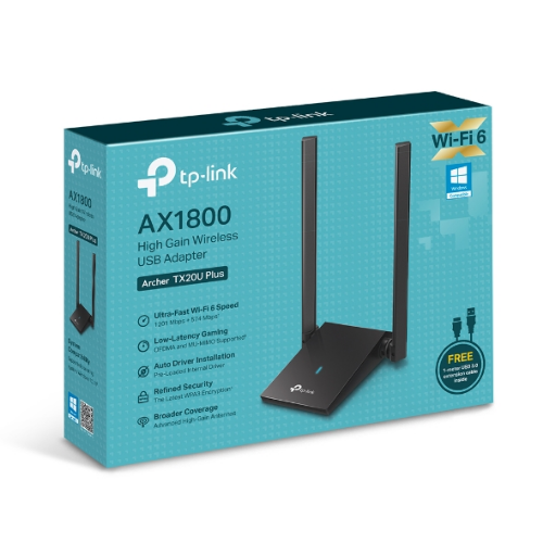 Archer TX20U Plus | Adaptador USB Wi-Fi 6 con 2 antenas AX1800