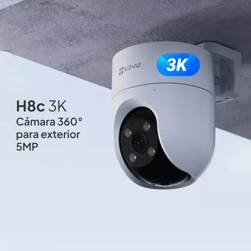CÁMARA INTELIGENTE EZVIZ H8C 3K+/ VISIÓN 360° EXTERIOR
