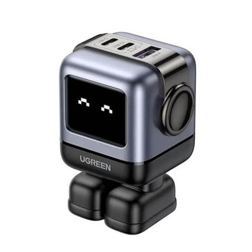 Cargador Rápido UGREEN 65W 3 Puertos 2× USB-C + 1× USB-A PD + GaN