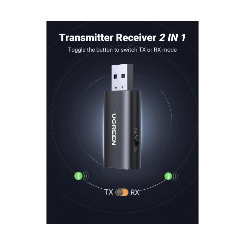 Adaptador Bluetooth UGREEN CM523 60300 Transmisor / Receptor 2 en 1