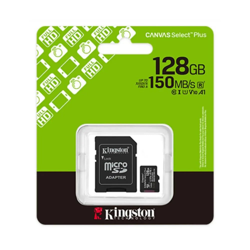 Kingston Memoria Micro SD Canvas 128GB Clase 10 UHS-I 100Mbs