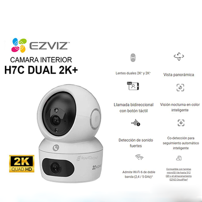 CÁMARA DE SEGURIDAD EZVIZ H7c Dual  2K⁺ & 2K⁺ Wi-Fi