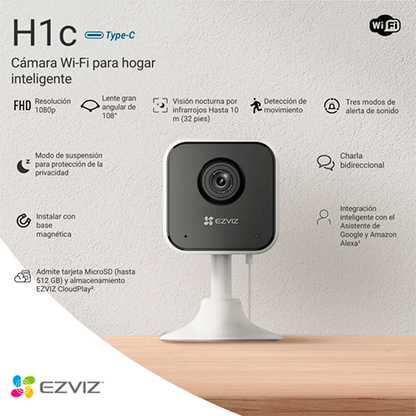 CÁMARA DE SEGURIDAD EZVIZ H1c WIFI / FULL HD INTERIOR