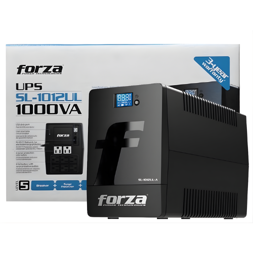 FORZA SL-1012 UL SMART UPS | 1000VA / 600W | 220V | 8 Tomas NEMA | RJ45/RJ11