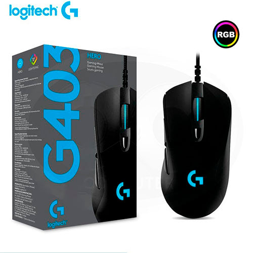 Logitech G403 HERO RGB Mouse Up to 25,600 DPI 