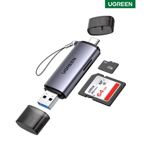 Lector de Tarjetas UGREEN USB-C/ USB-A 3.0 Para Micro SD SDHC
