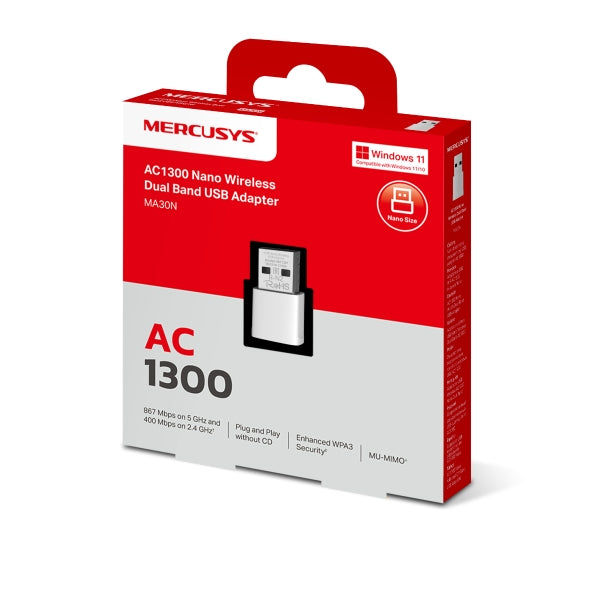 MA30N AC1300 Nano Wireless Dual Band USB Adapter