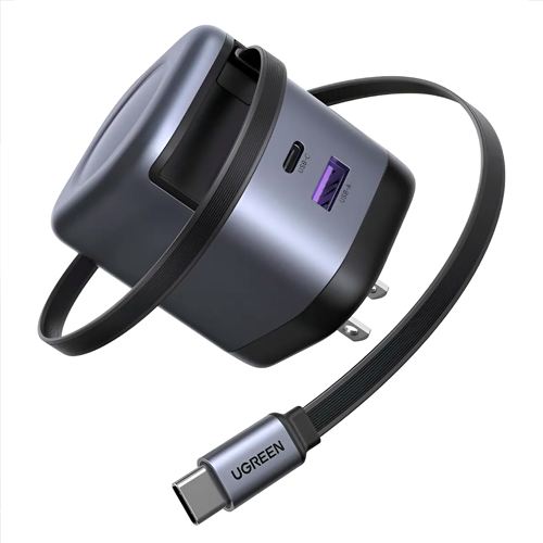 Cargador UGREEN Nexode Pro - 65 w c/ cable retractil tipo C