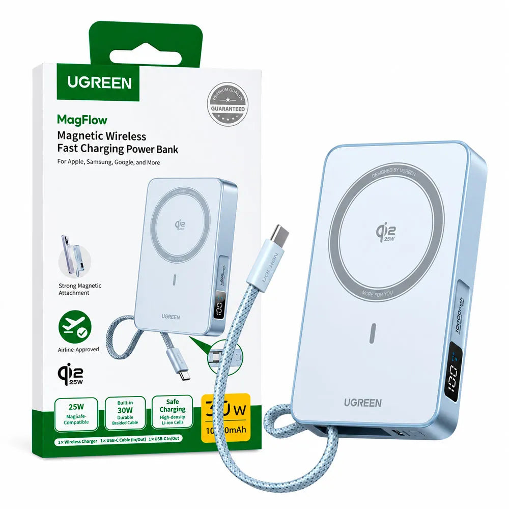 Power Bank UGREEN MagFlow PB773 10000mAh Qi2 25W