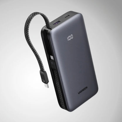 Power Bank UGREEN PB528 20000mAh 30W con Cable USB-C Integrado