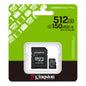 Kingston Micro SD Canvas Memoria 512GB Class 10 UHS-I 100Mbs