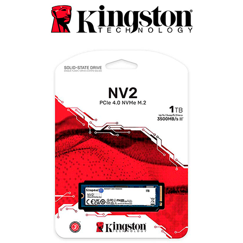 SSD M.2 2280 SOLIDO KINGSTON NV2 1TB (SNV2S/1TB) PCIe NVMe GEN. 4.0 X4