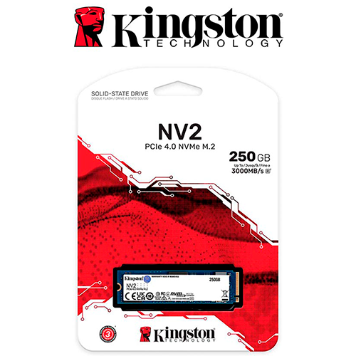 SSD M.2 2280 SOLIDO KINGSTON NV2 250GB (SNV2S/250G) PCIe NVMe GEN. 4.0 X4