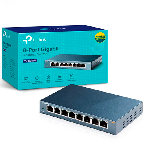 Switch 8 ports at 10/100/1000 Mbps Gigabit TL-SG108