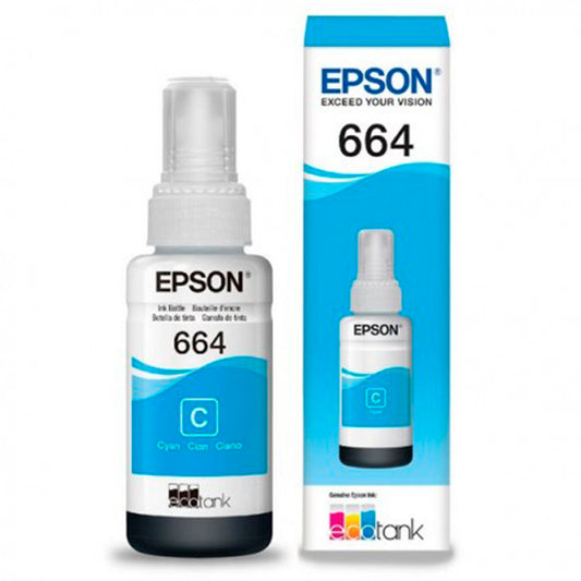 Tinta Epson Original 664 Cyan