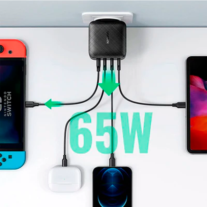 Cargador UGREEN 4 PUERTOS - 65 w