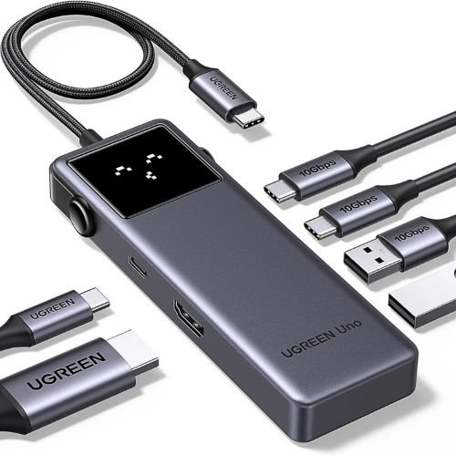 UGREEN 35998 Hub 6 en 1 USB-C  HDMI + 2× USB-A + 2× USB-C + PD Power