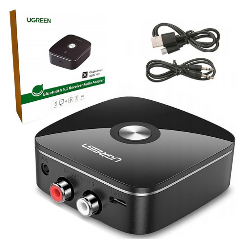 UGREEN 40759 | Receptor de Audio Bluetooth Inalámbrico | 3.5mm / 2 RCA