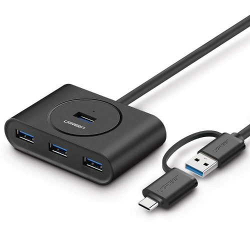 UGREEN 40850 | Hub USB 3.0 4 Puertos con Adaptador USB-C