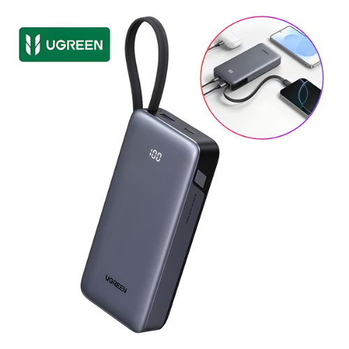UGREEN 45W Power Bank con Cable Integrado PB536 (55988B) 20000 mAh