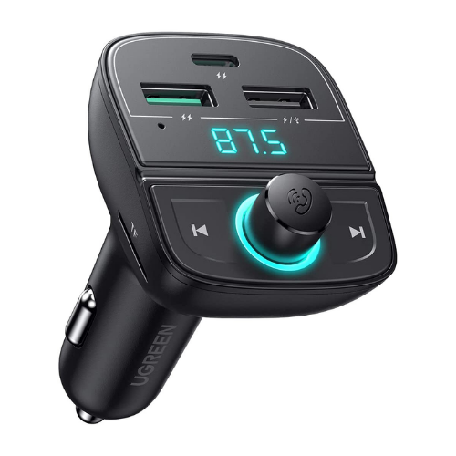UGREEN 80910 Transmisor FM Bluetooth 5.0 para Auto | Cargador + Slot TF | 20W