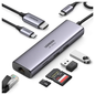 UGREEN 90568 Hub USB-C 7 en 1 | HDMI 4K, RJ45, 2×USB 3.0, SD/microSD, 100W