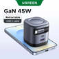 UGREEN Cargador Rápido GaN 45W con Cable Retráctil USB-C