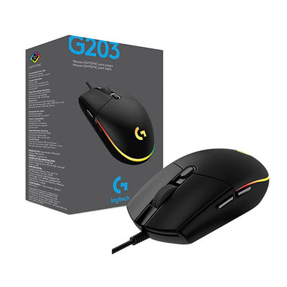 Mouse Logitech G203 LIGHTSYNC RGB Hasta 8000 DPI