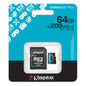 Tarjeta MicroSDXC Kingston Canvas Go Plus 64GB, A2, U3, V30, 170 MB/s
